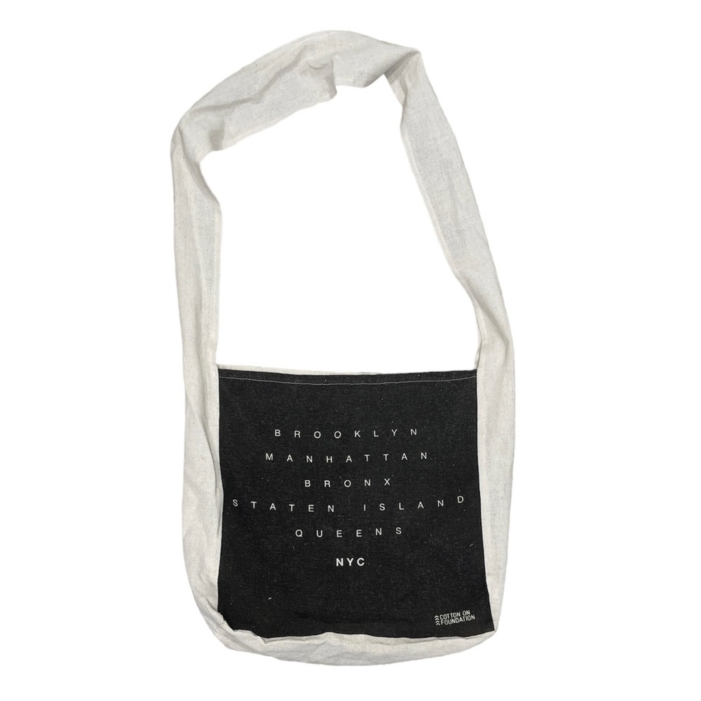 Cotton On NYC crossbody tote Black & White Women’s Men’s Unisex Manhattan